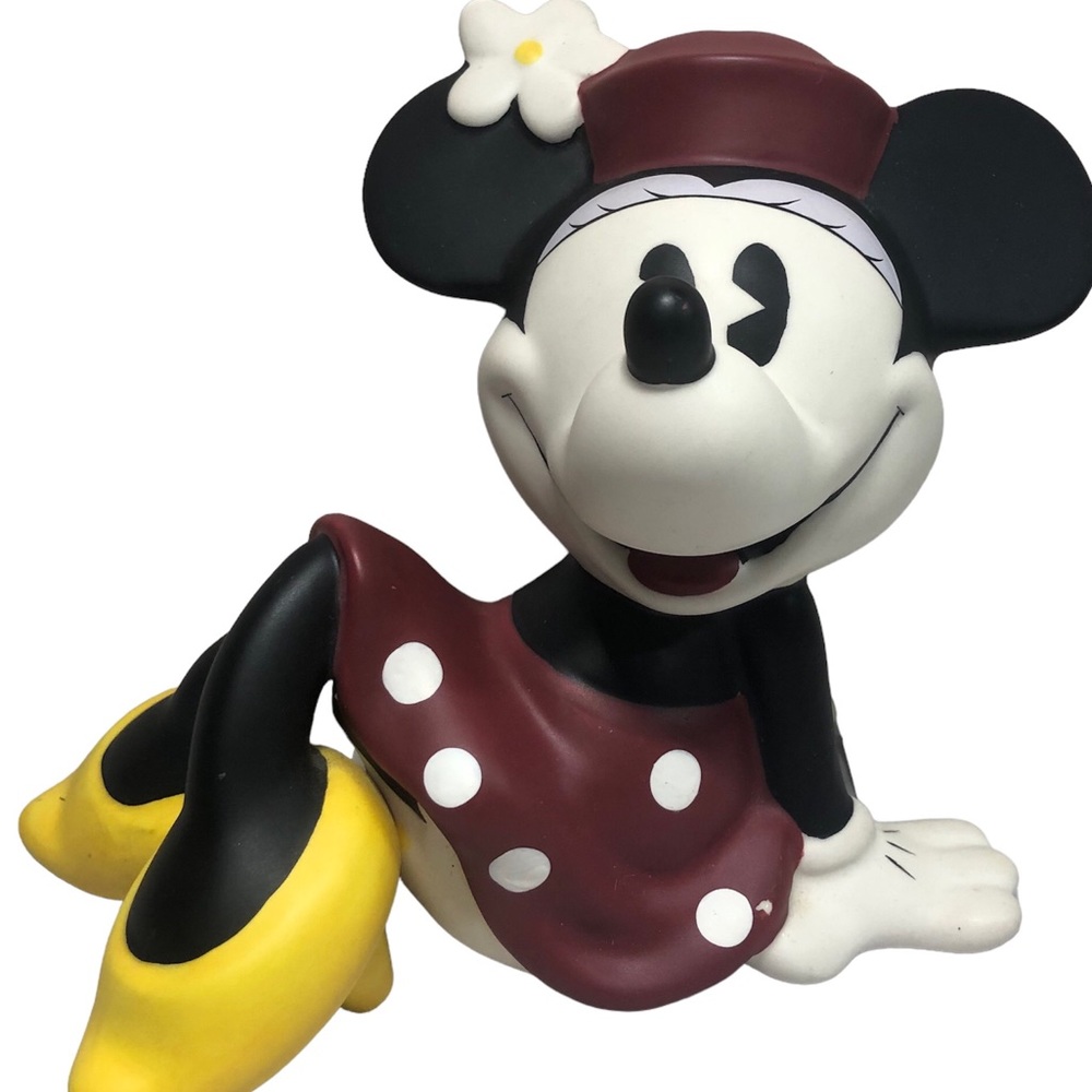 Vintage Disney Minnie Mouse Coin Bank Enesco Ceramic Piggy bank Porcelain Rare